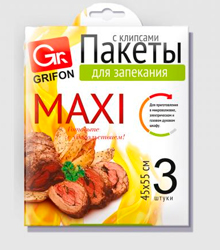 Пакет д/запекания 45*55см, 12 мкм (клипсы)/по 3 шт (1/24)