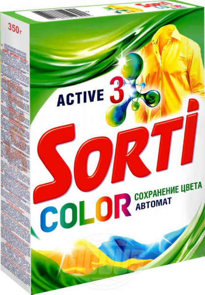 Порошок стиральный Sorti color автомат 350 гр (1/24)