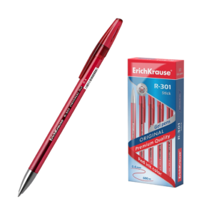 Ручка гелевая ErichKrause R-301 Gel Stick Original 0.5, цвет чернил красный (в коробке по 12 шт.)