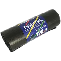 Пакет мус.ПНД 120л  "Практик" особопроч.,черн 10шт/рул (1/20)