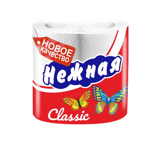 Тб Нежная 4-х рулон. КЛАССИКА (1/12)